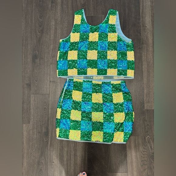 Endless Rose Sequin Set - Blue, Green, and Yellow - Picture 2 of 5